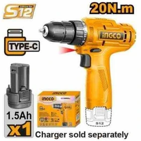 دریل شارژی 12 ولت تک باطری اینکو کد CDLI12428