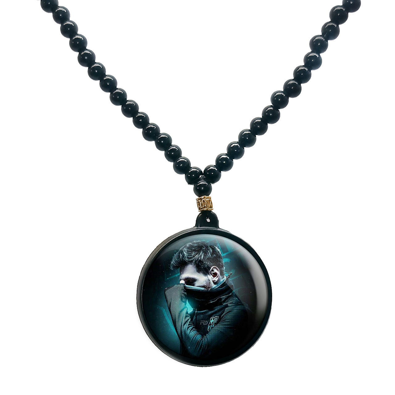 گردنبند پرمانه طرح مسی کد pmd.8751 مدل دو طرفه