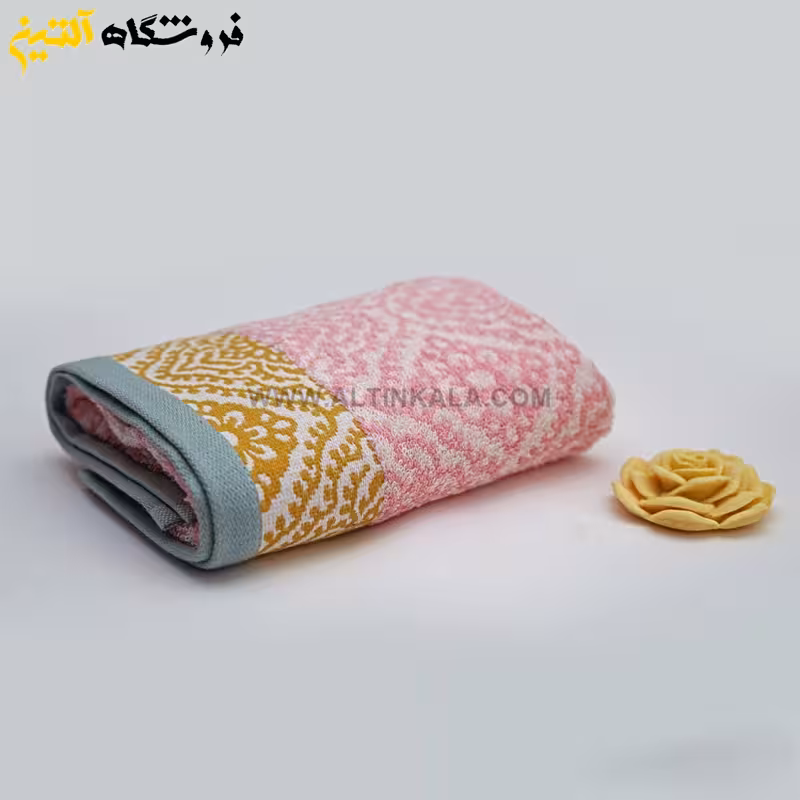 حوله استخری برق لامع طرح ایپک صورتی سایز 70×140