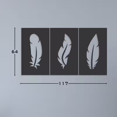 دیوارکوب طرح پر مدل fe-b01 مجموعه سه عددی