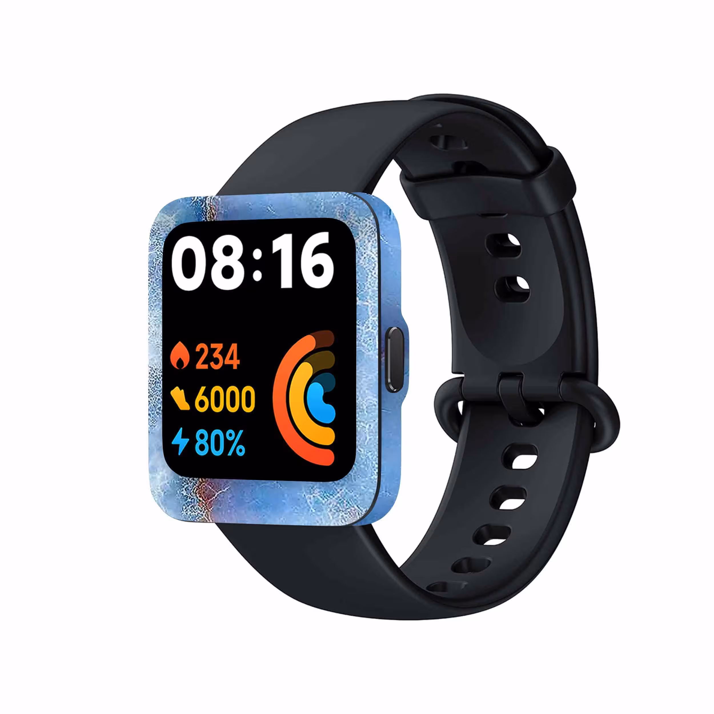 برچسب ماهوت طرح Blue_Ocean_Marble مناسب برای ساعت هوشمند شیائومی Redmi Watch 2 Lite