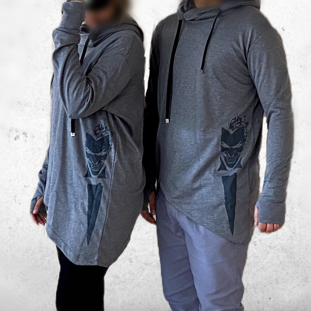 هودی لانگ رنگ طوسی
