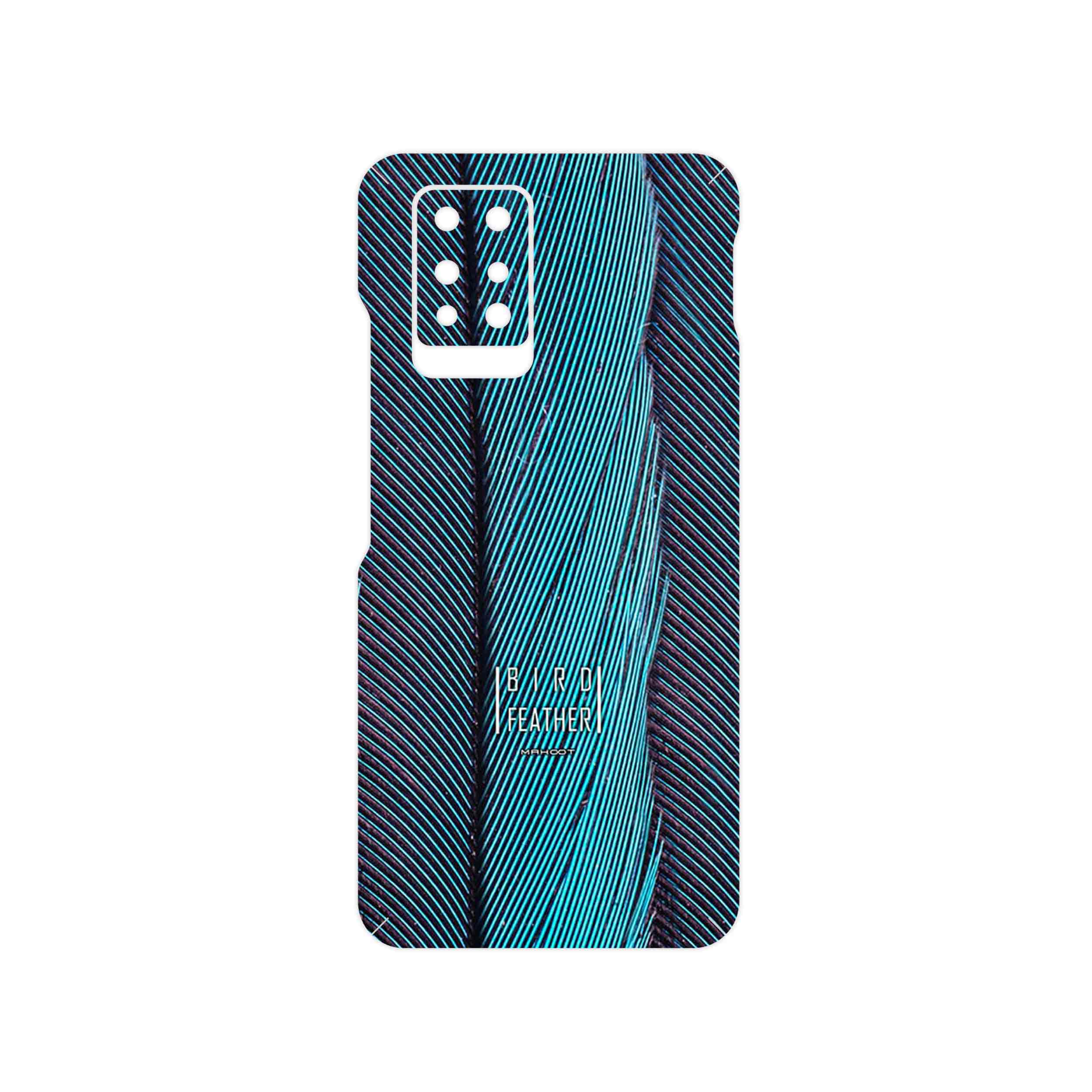 برچسب پوششی ماهوت مدل Turquoise feathers مناسب برای گوشی موبایل اینفینیکس Note 10 Pro