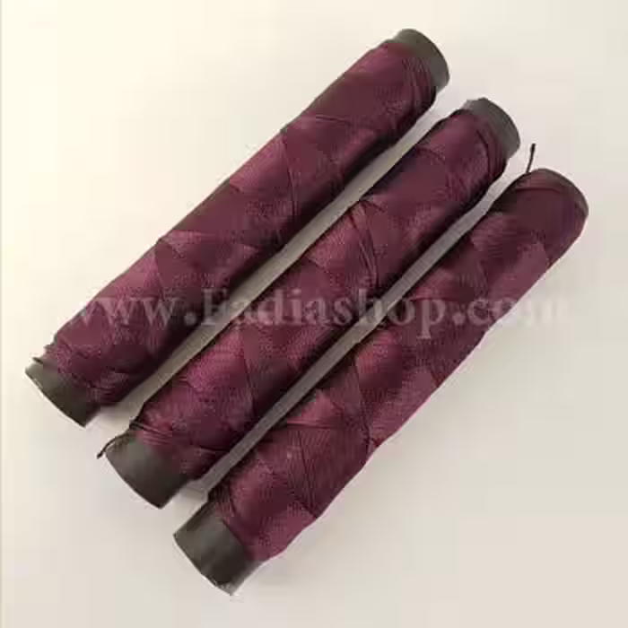 نخ چرم بادمجانی 410