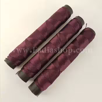 نخ چرم بادمجانی 410