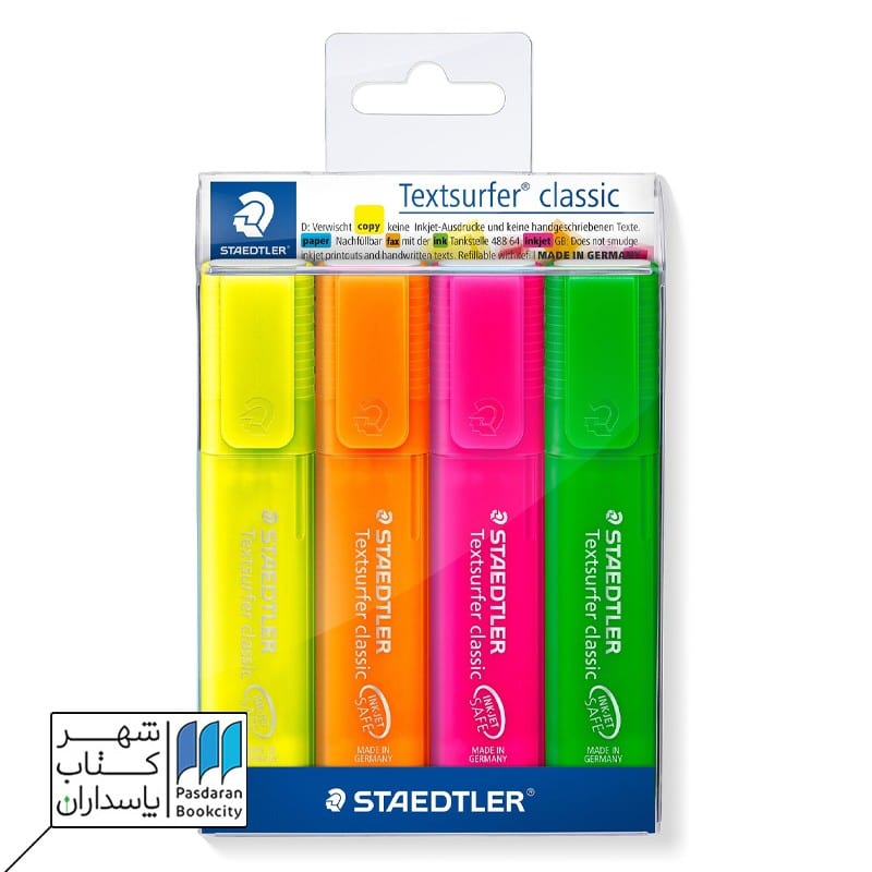 ماژیک هایلایتر 4 عددی کلاسیک st364pwp4 استدلر staedtler