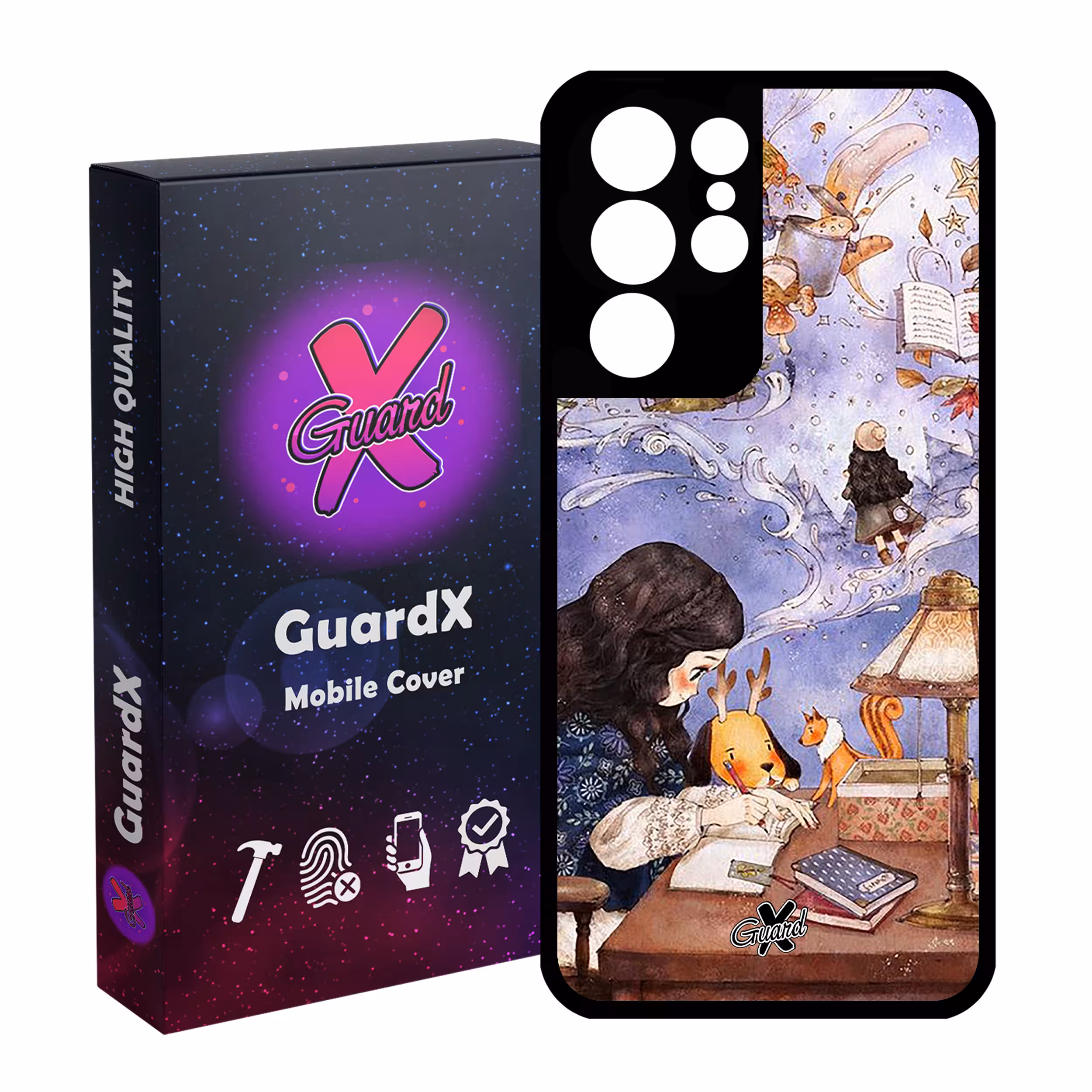کاور گارد ایکس طرح دختر مدل Glass10293 مناسب برای گوشی موبایل سامسونگ Galaxy S21 Ultra