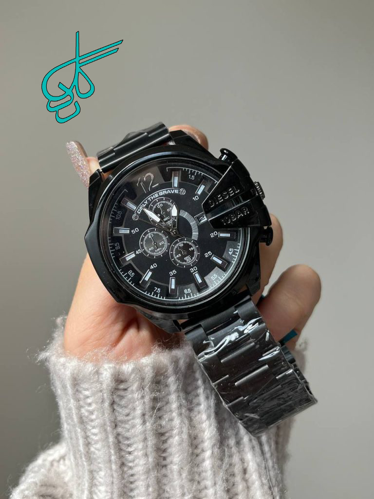 خرید ساعت مردانه دیزل شاخدار تقویم دار رنگ ثابت دو قفله کیفیت عالی دارای رنگبندی کد 1922357 - ردگل