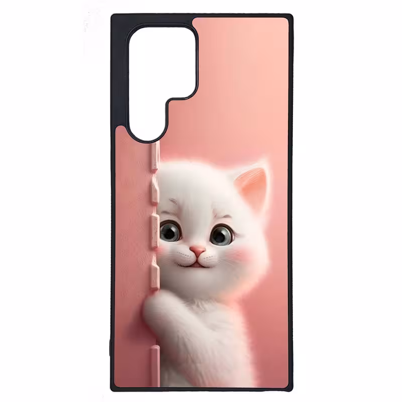 کاور طرح بچه گربه کد G-222 مناسب برای گوشی موبایل سامسونگ Galaxy S22 Ultra | دیجی قاب دونی