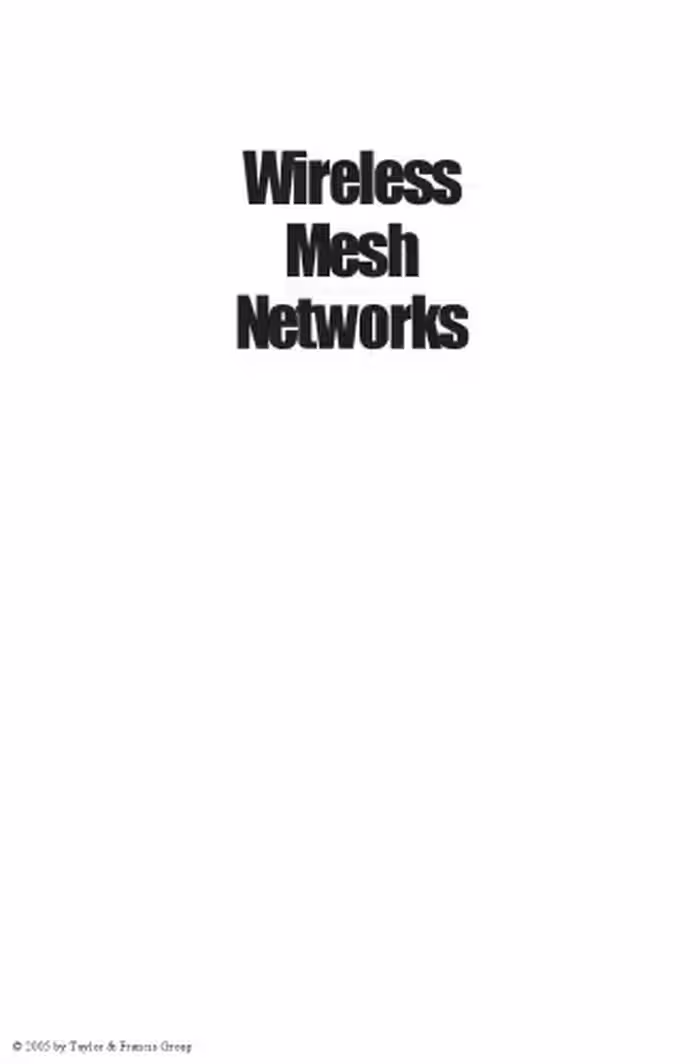 خرید و دانلود نسخه کامل کتاب Wireless Mesh Networks