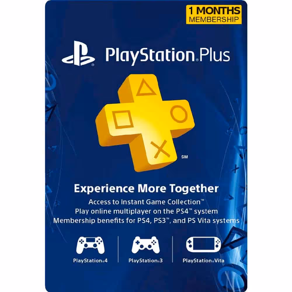 خرید پلی استیشن پلاس یک ماهه آمریکا PlayStation Plus USA 1 Months با بهترین قیمت