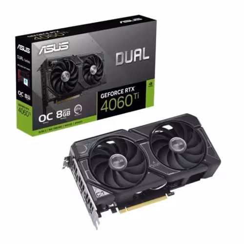 کارت گرافیک ایسوس Dual GeForce RTX 4060 Ti OC Edition 8GB GDDR6 (آکبند-گارانتی اصلی)