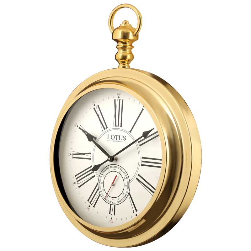 ساعت ديواری فلزی شماته دار لوتوس کد محصول: JOLIET M-4031-GOLD