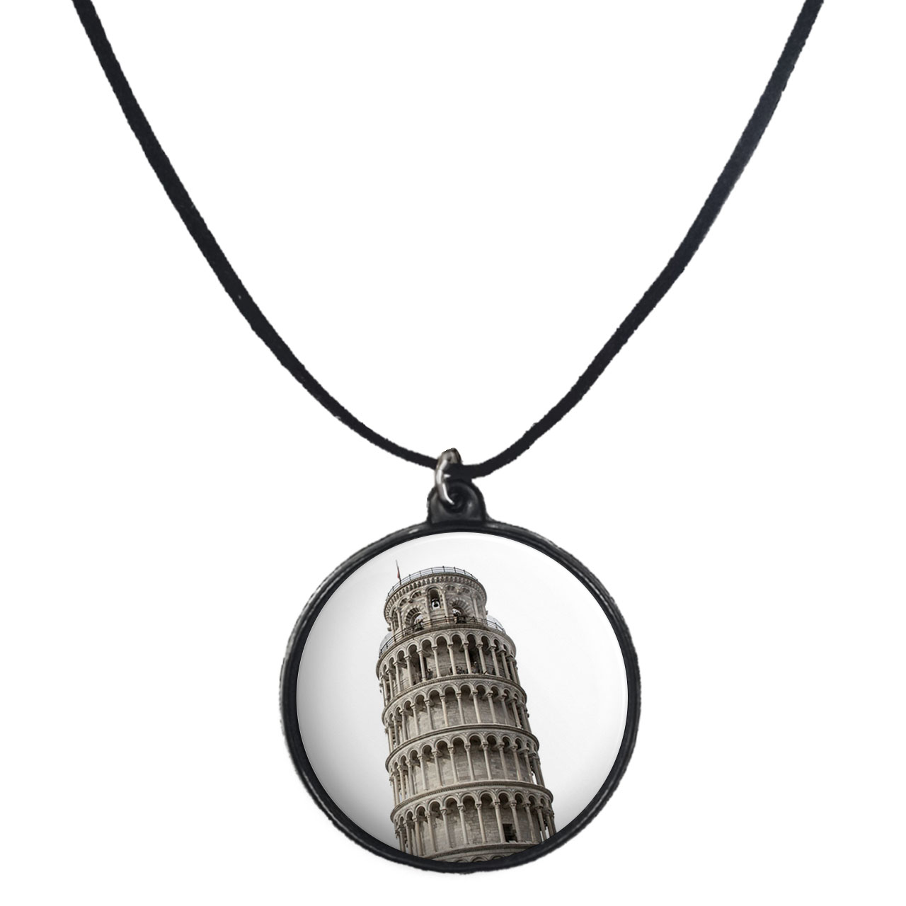 گردنبند پرمانه طرح سفر و مکان های تاریخی کد pmb.32412 مدل دو طرفه