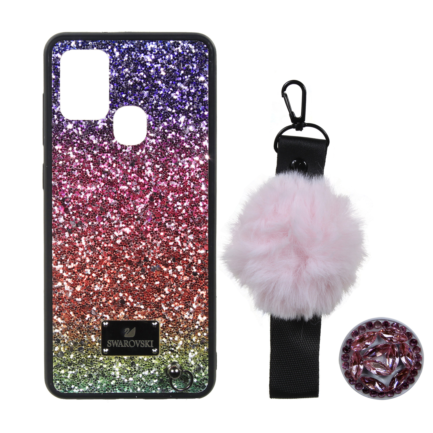 کاور مدل پام پام کد MS2 مناسب برای گوشی موبایل سامسونگ Galaxy A21s به همراه بند و پایه نگهدارنده