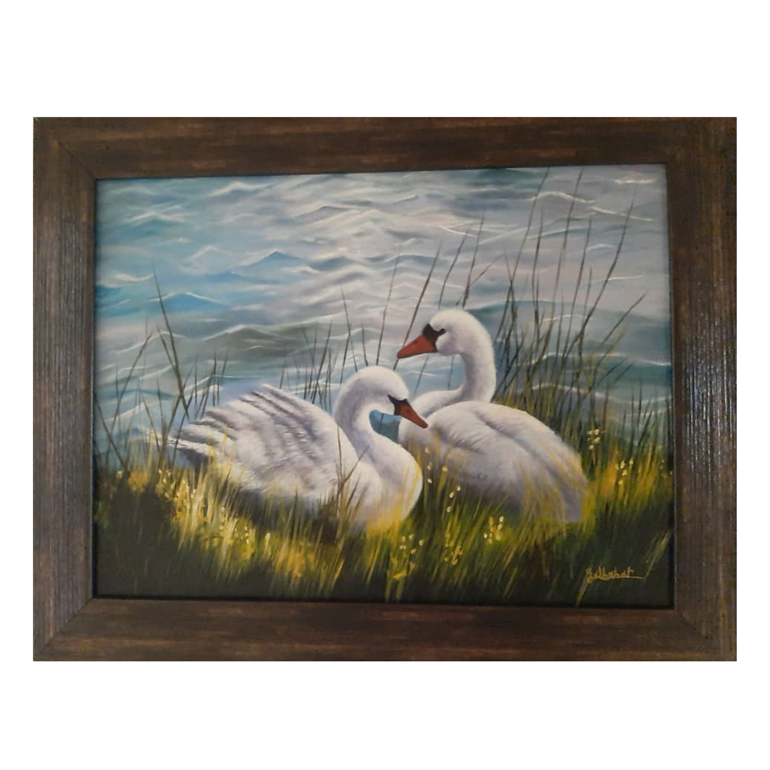 تابلو نقاشی مدل قو