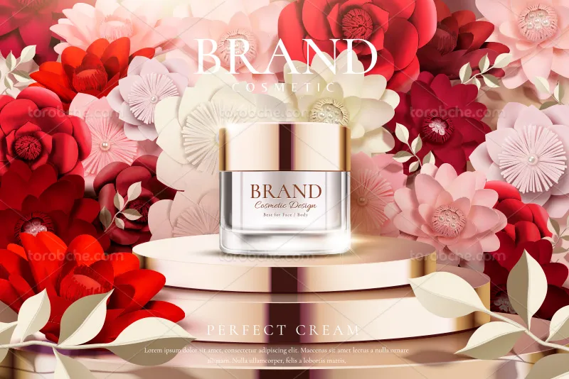 وکتور محصول آرایشی مناسب طراحی | گرافیک با طعم تربچه