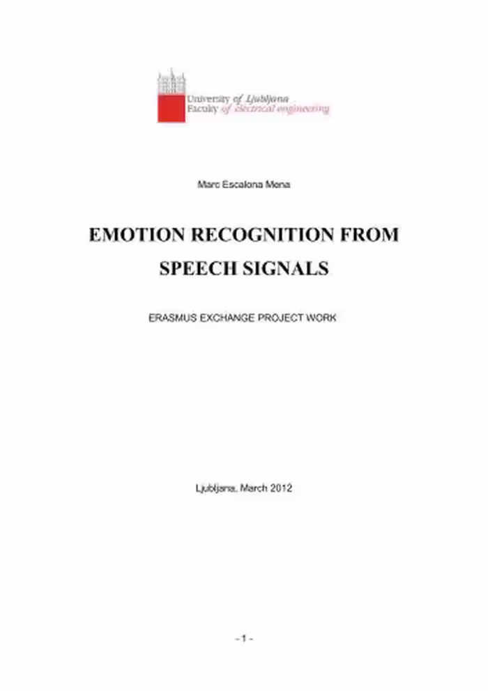 خرید و دانلود نسخه کامل کتاب Emotion Recognition from Speech Signals
