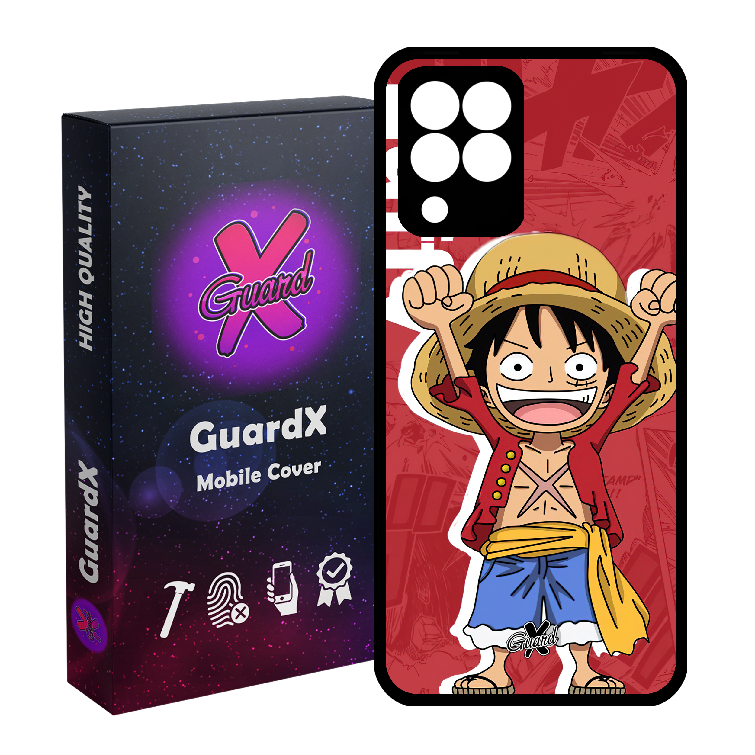 کاور گارد ایکس طرح One Piece Luffy Anime مدل Glass10470 مناسب برای گوشی موبایل سامسونگ Galaxy M33/M33 5G