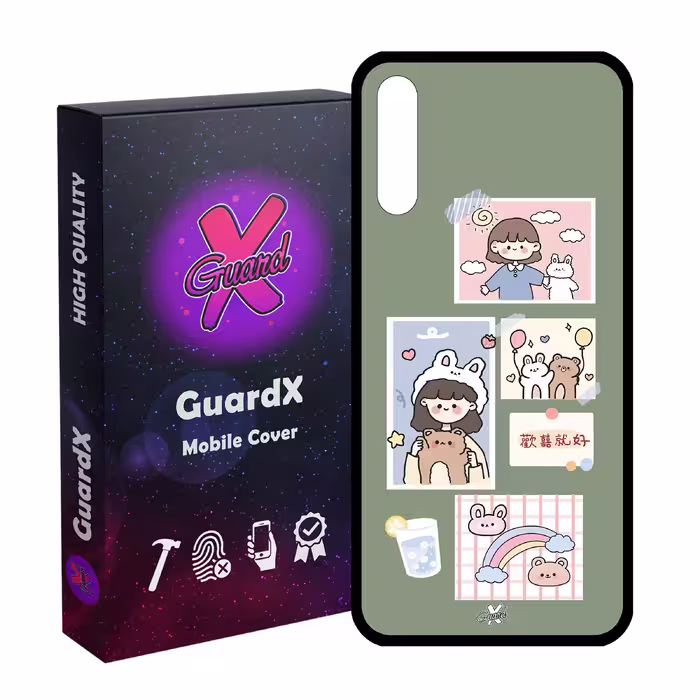 کاور گارد ایکس طرح Girl مدل Glass10514 مناسب برای گوشی موبایل سامسونگ Galaxy A30s/A50/A50s