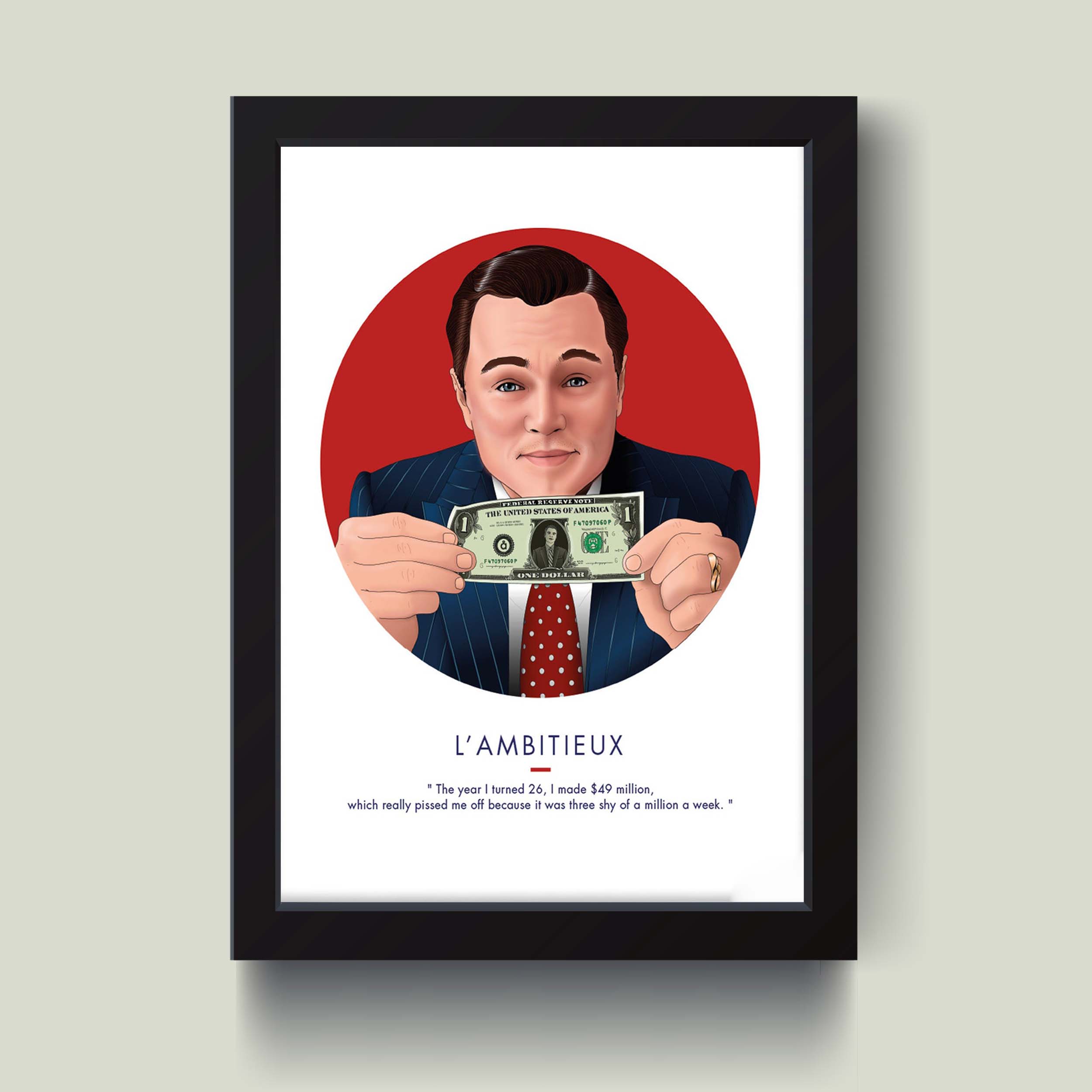 تابلو مدل انگیزشی Wolf of the wallstreet کد S2402-b