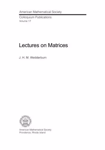خرید و دانلود نسخه کامل کتاب Lectures on Matrices