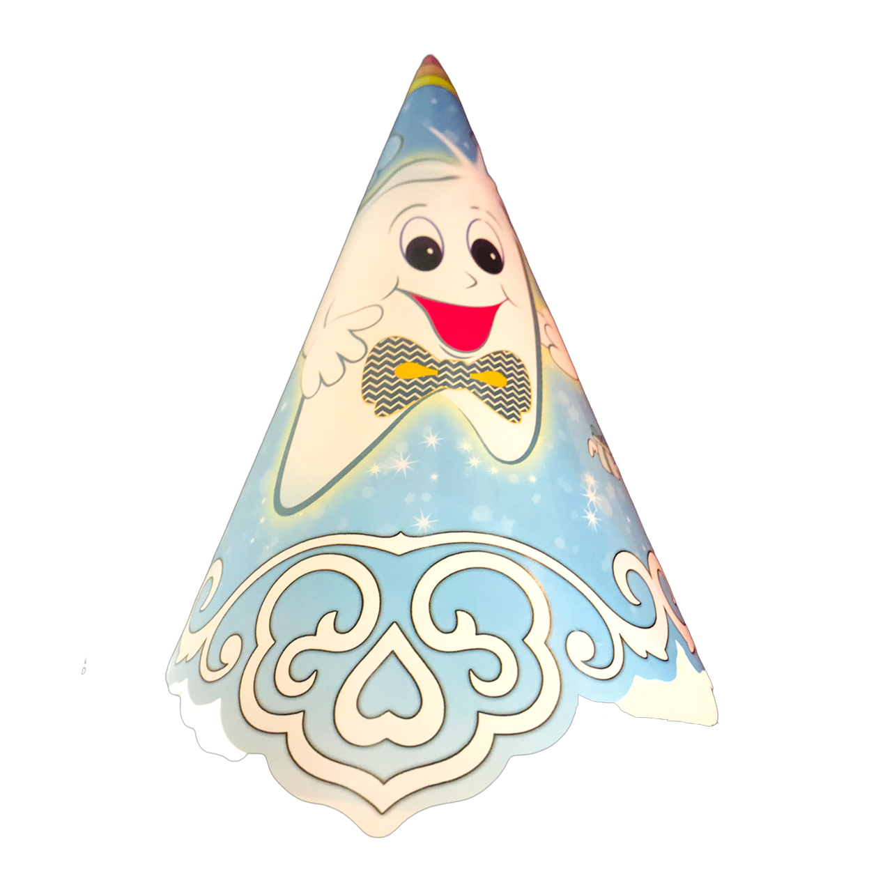 کلاه تولد مسترتم طرح دندونی پسر پلاس بسته 10 عددی