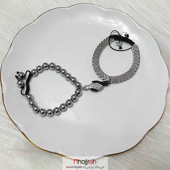 اطلاعات ، قیمت و خرید دستبند دوستی مگنتی طرح مهره ای و حدید کد D183