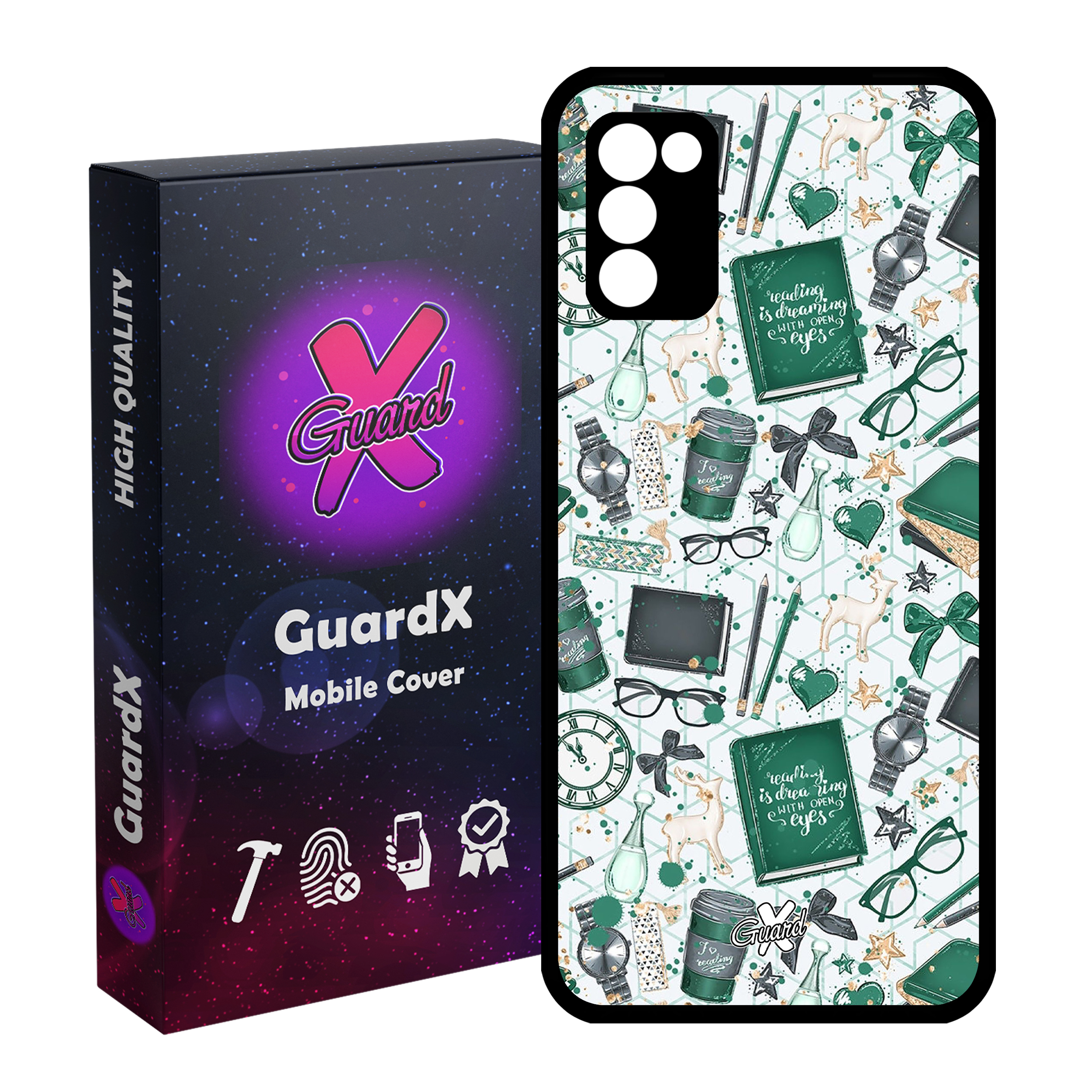 کاور گارد ایکس طرح کتاب مدل Glass10289 مناسب برای گوشی موبایل سامسونگ Galaxy A02s / M02s