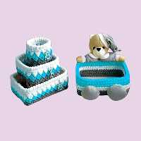 ست سبد وسایل کودک مدل  خرس مجموعه 4 عددی