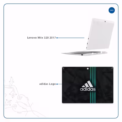 برچسب پوششی ماهوت مدل adidas-Logo مناسب برای تبلت لنوو Miix 320 2017