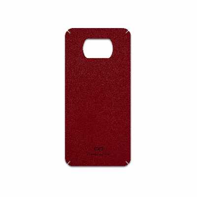 برچسب پوششی ماهوت مدل Red-Leather مناسب برای گوشی موبایل شیائومی Poco X3 Pro