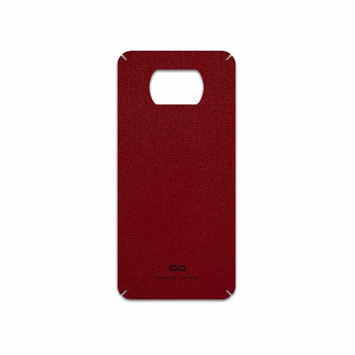 برچسب پوششی ماهوت مدل Red-Leather مناسب برای گوشی موبایل شیائومی Poco X3 Pro