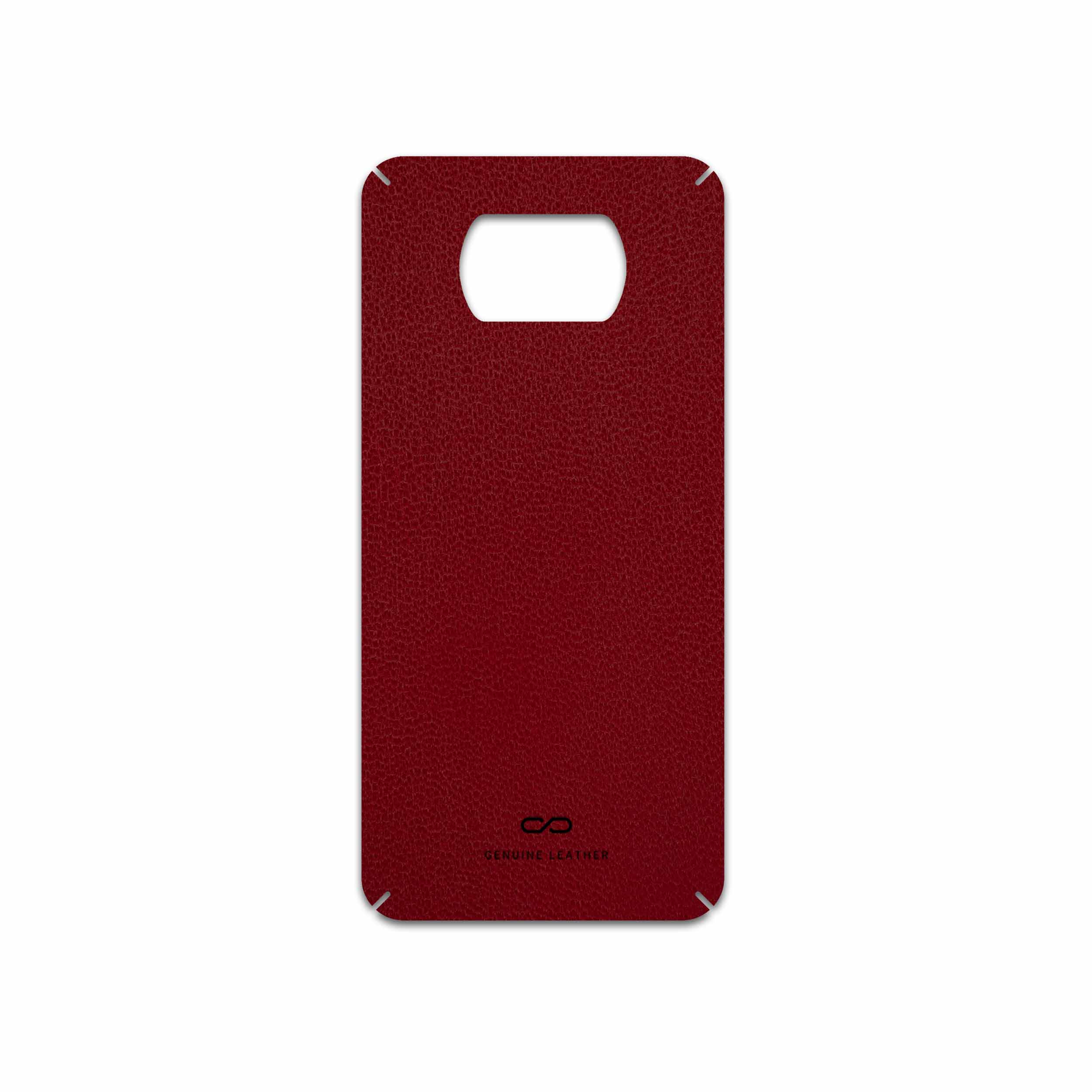 برچسب پوششی ماهوت مدل Red-Leather مناسب برای گوشی موبایل شیائومی Poco X3 Pro