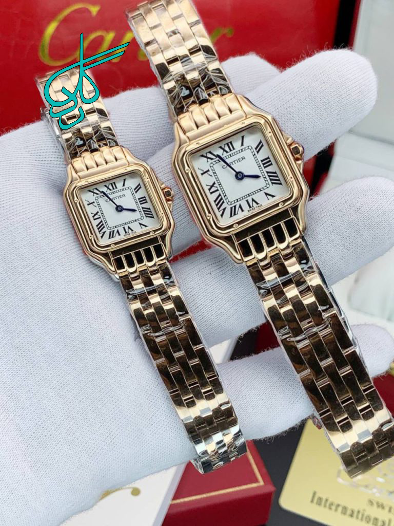 خرید ست ساعت زنانه و مردانه کارتیر پنتر موتور ژاپن کیفیت عالی رنگ ثابت کد 2116996 - ردگل