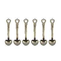 قاشق چای خوری ویکتوریا طرح قلب بسته 6 عددی