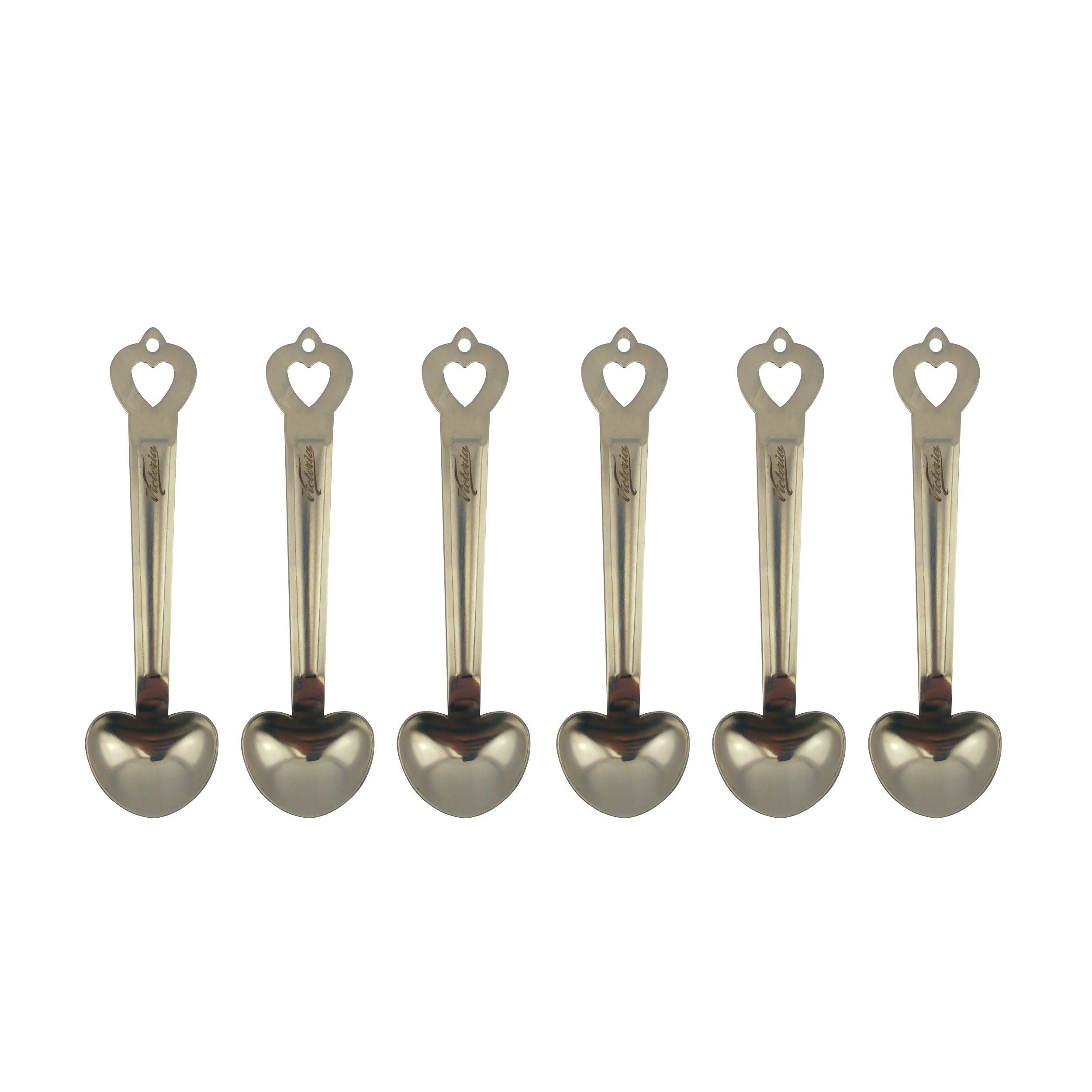 قاشق چای خوری ویکتوریا طرح قلب بسته 6 عددی