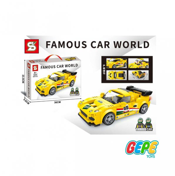 لگو مدل ماشین مسابقه ای زرد