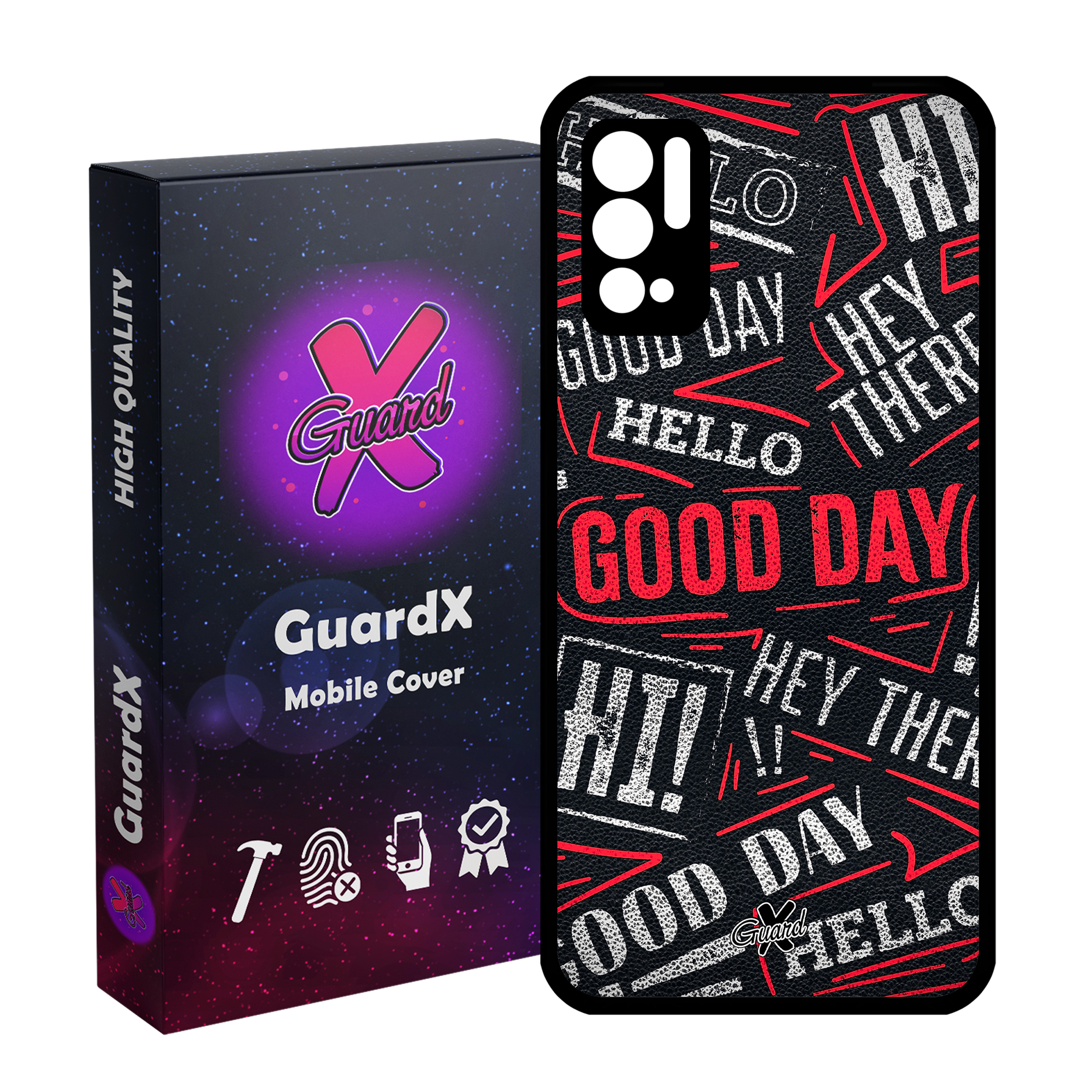 کاور گارد ایکس طرح Text مدل Glass10279 مناسب برای گوشی موبایل شیائومی Redmi Note 10 5G / Poco M3 Pro