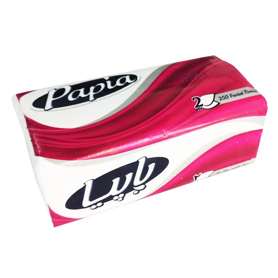 دستمال کاغذی 250 برگ 2 لایه پاپیا