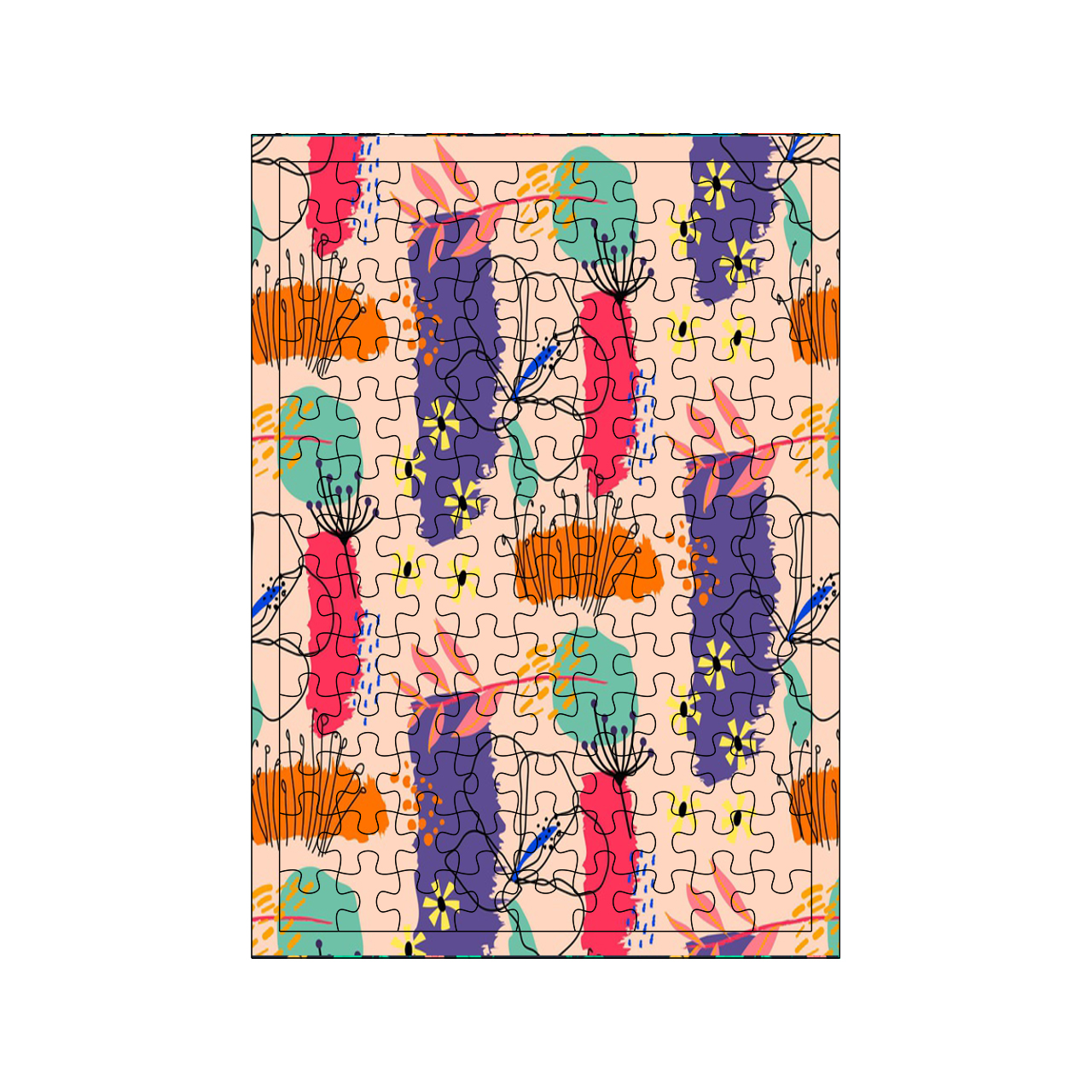 پازل 117 تکه مدل گل کد 1851