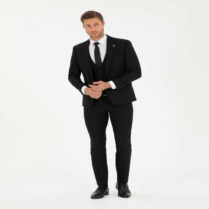 کت و شلوار مردانه مشکی پیرکاردین - فروشگاه لباس شهرمون