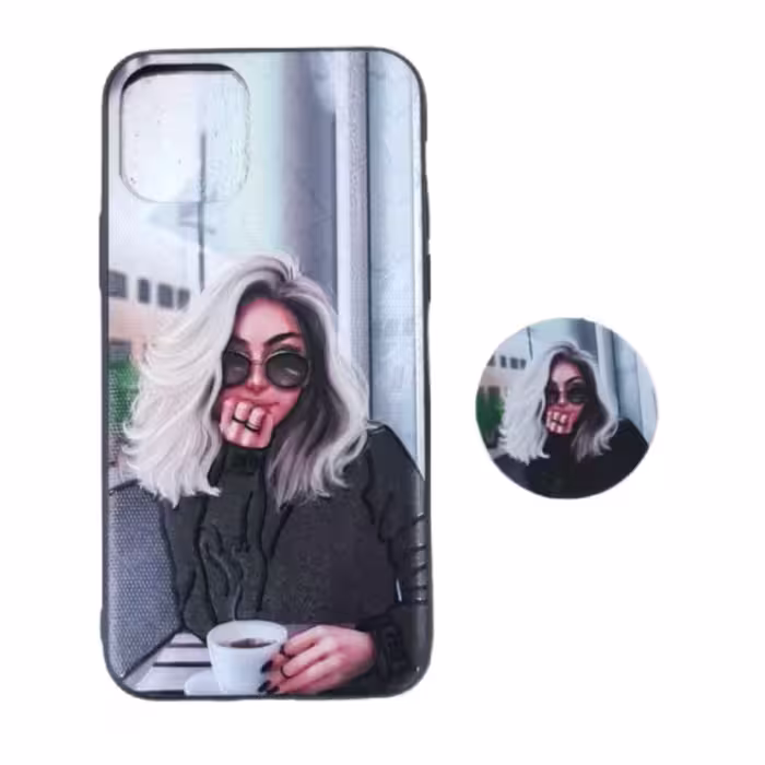 کاور طرح دخترانه کد 120 مناسب برای گوشی موبایل اپل iPhone 11 Pro به همراه پاپ سوکت