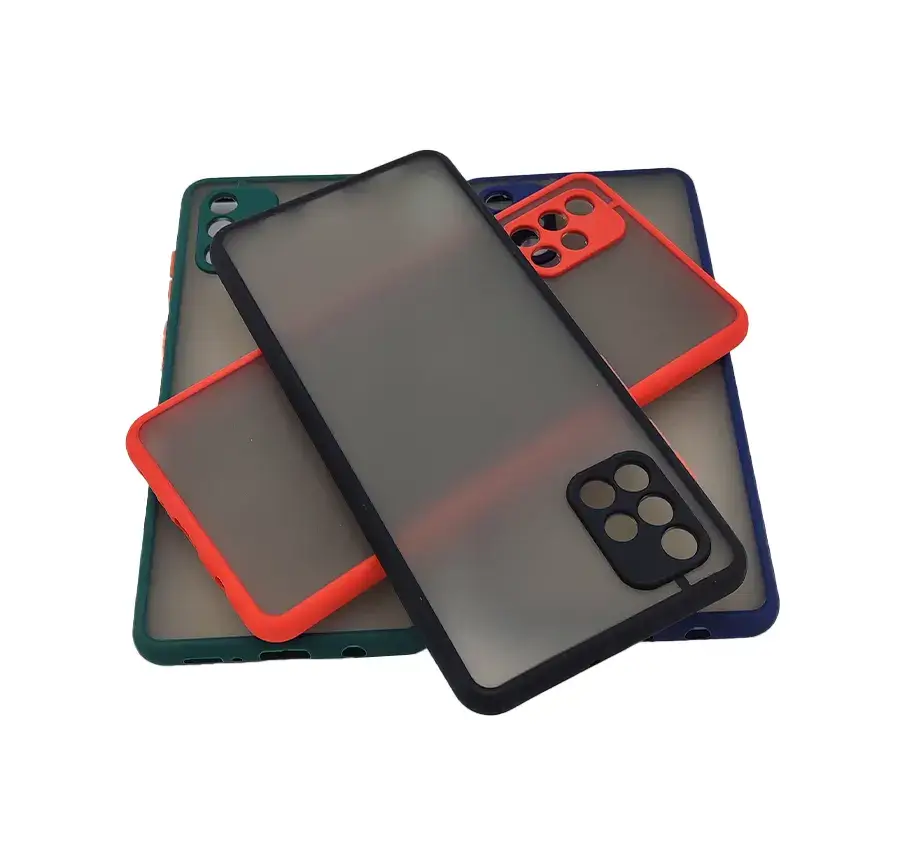 کاور محافظ پشت مات سامسونگ A71 محافظ لنزدار