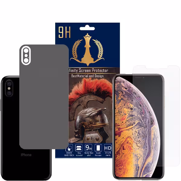 برچسب پوششی اینفینیتی مدل PR MAX مناسب برای گوشی موبایل اپل iPhone X / XS به همراه محافظ صفحه نمایش