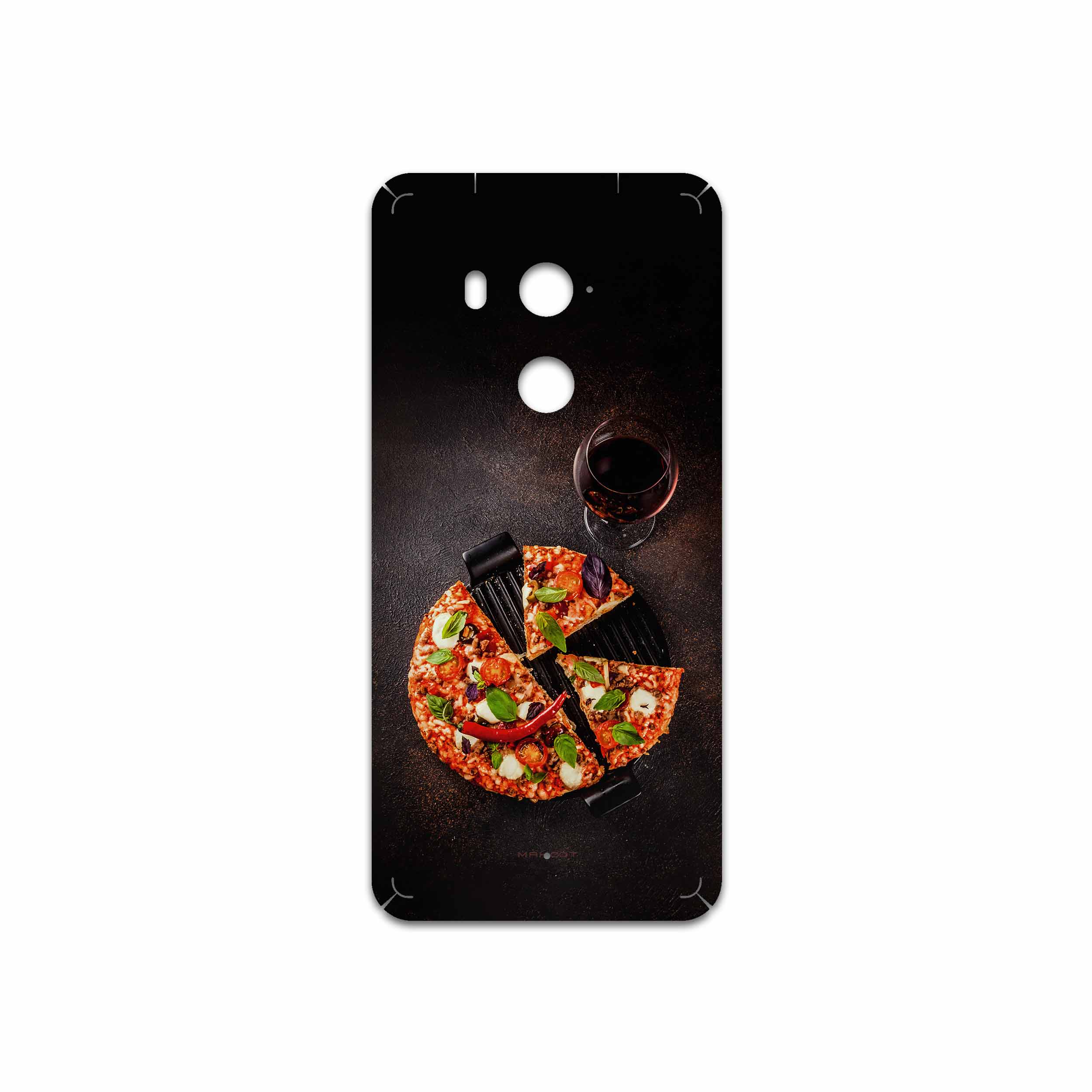 برچسب پوششی ماهوت مدل Pizza مناسب برای گوشی موبایل اچ تی سی U11 Plus