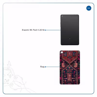 برچسب پوششی ماهوت مدل Rug مناسب برای تبلت شیائومی Mi Pad 4 2018