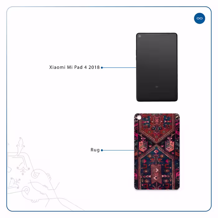 برچسب پوششی ماهوت مدل Rug مناسب برای تبلت شیائومی Mi Pad 4 2018