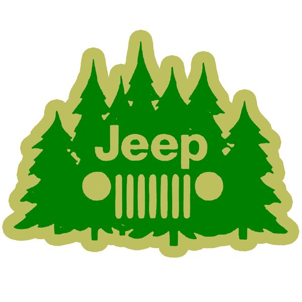 استیکر پارچه و لباس مدل جیپ درختی کد 9