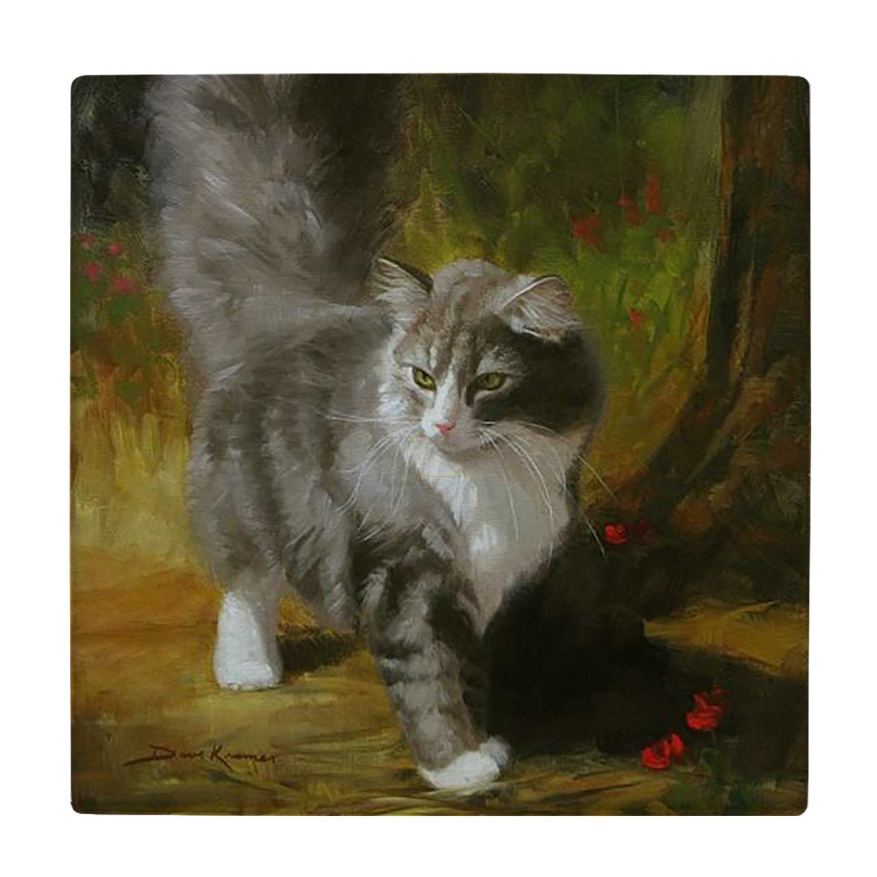 کاشی کارنیلا طرح نقاشی گربه کد wkk2062